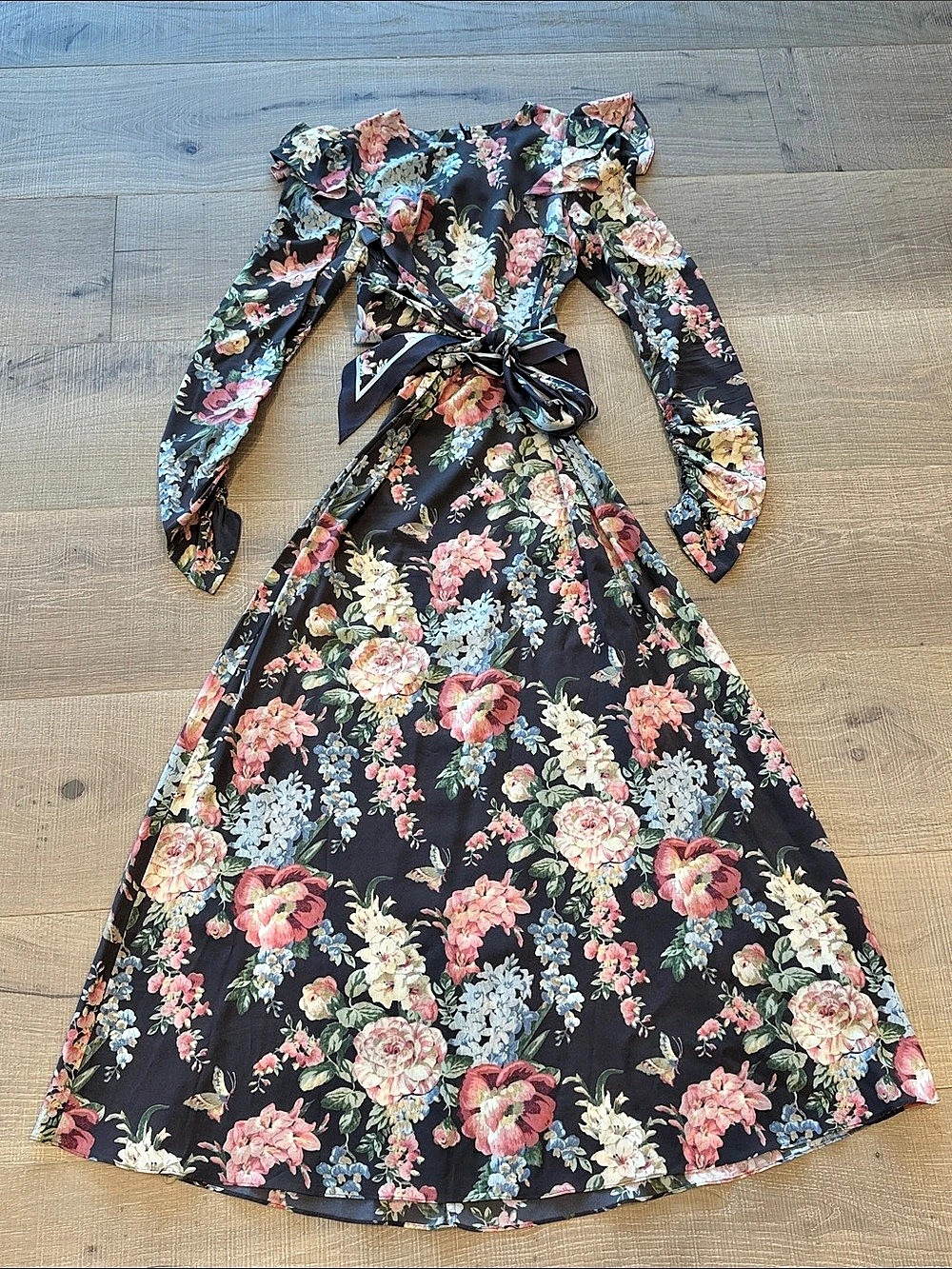 Zimmermann  ESPIONAGE RUCHED LONG SLEEVE DRESS